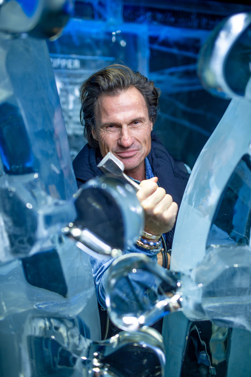 Petter Stordalen in Icebar by Icehotel