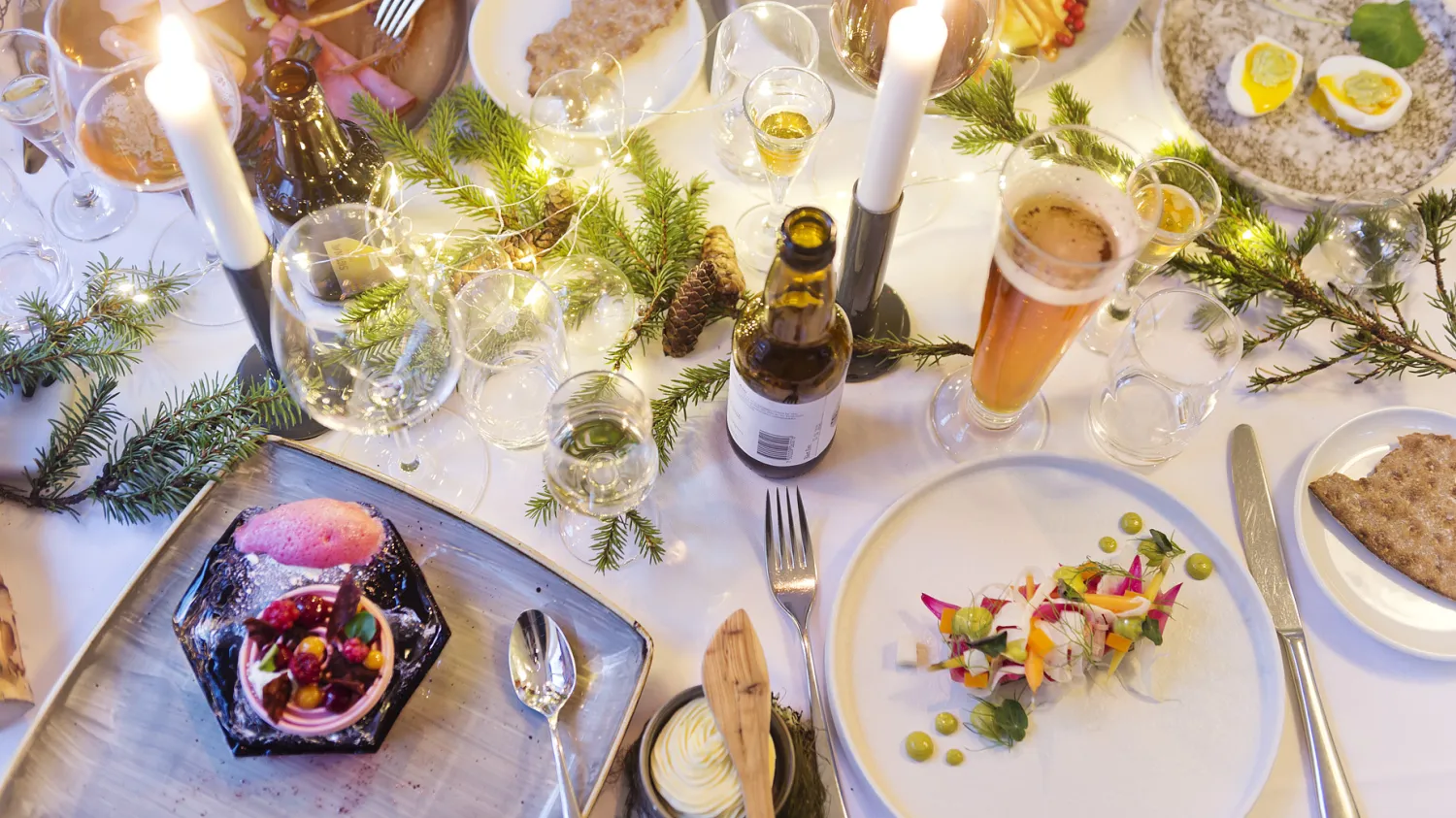 Christmas dinner at Icehotel