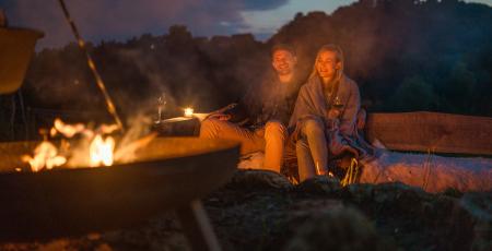 Glamping with open fire in the northernmost of Sweden