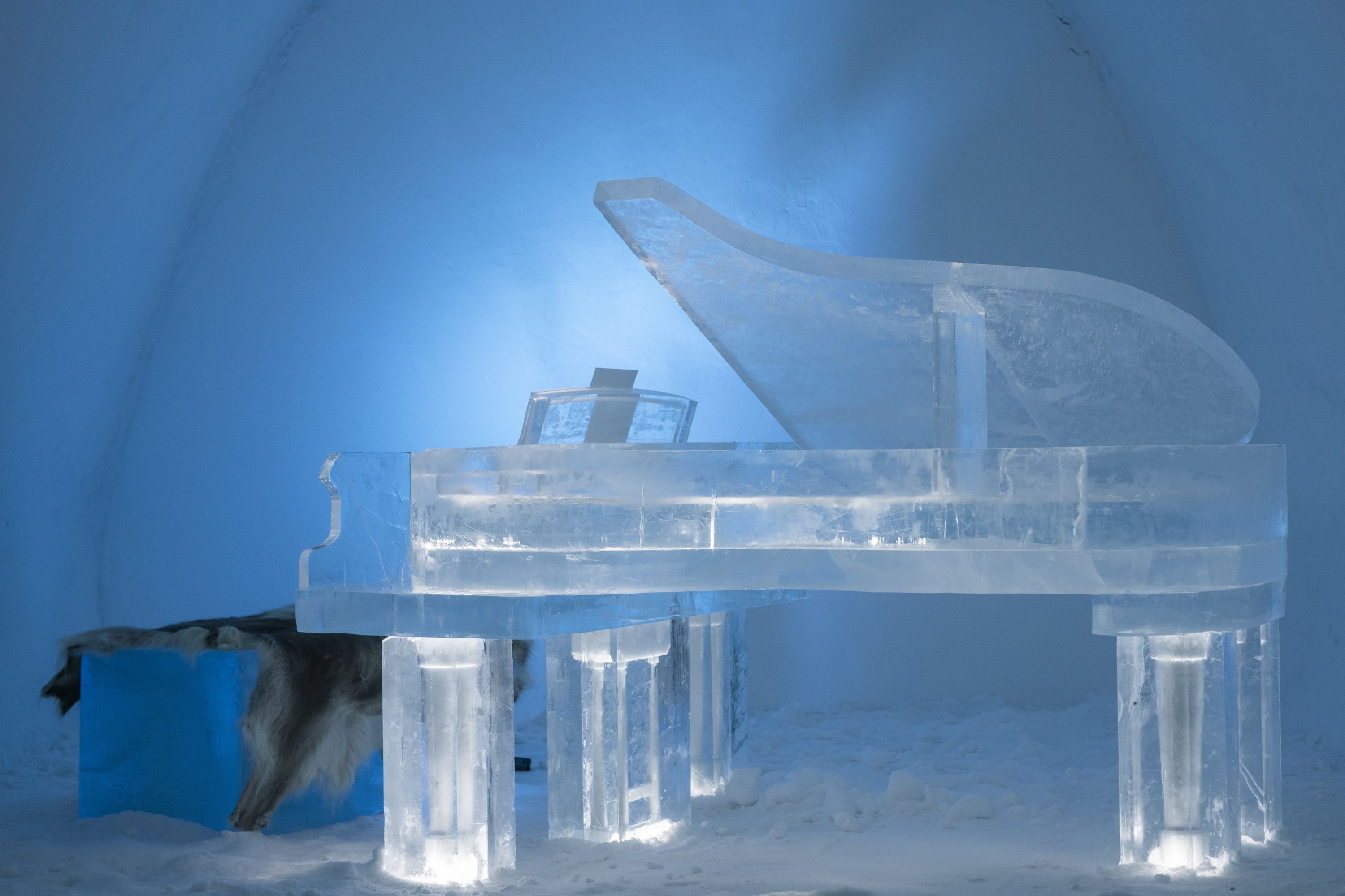 Ice grand piano