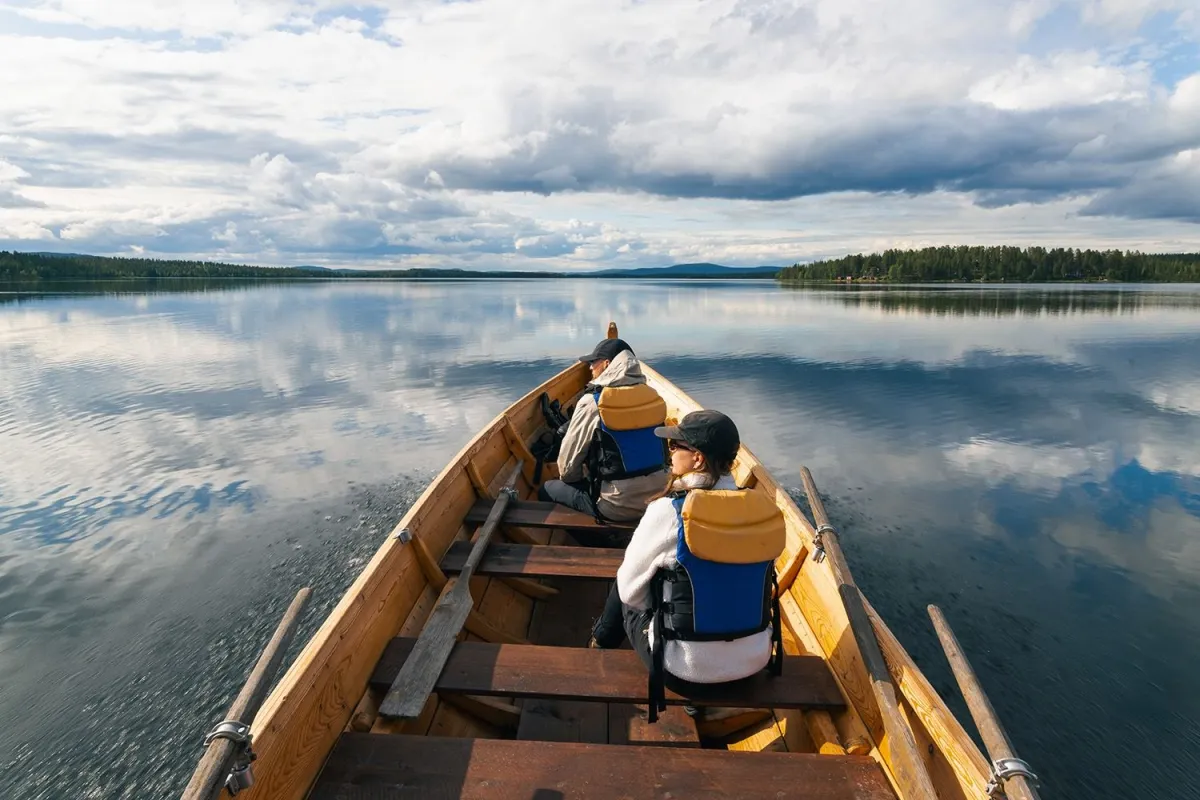 Long boat on the torne river