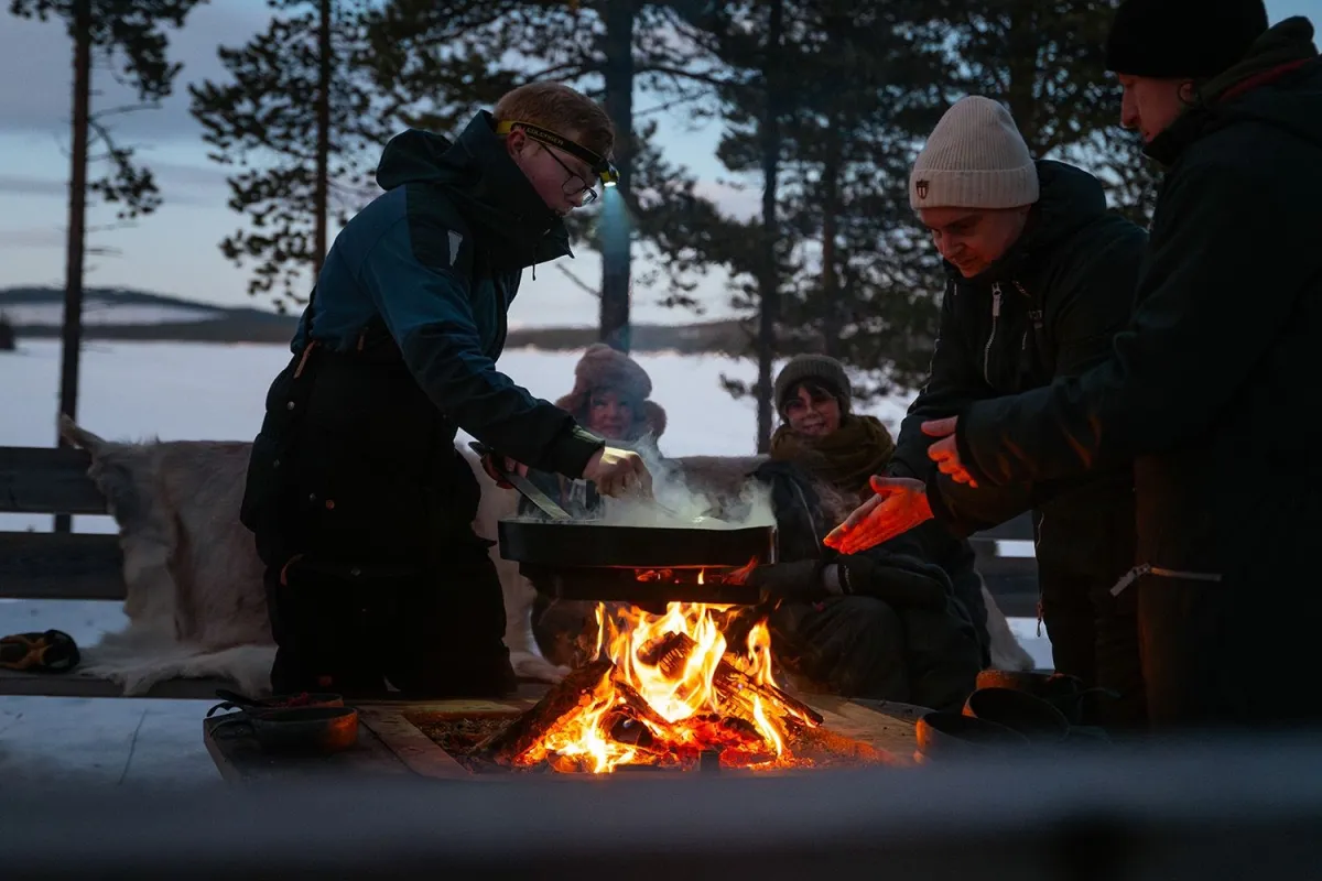 Wilderness dinner winter