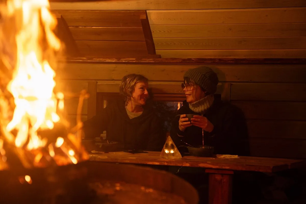 Wilderness dinner winter