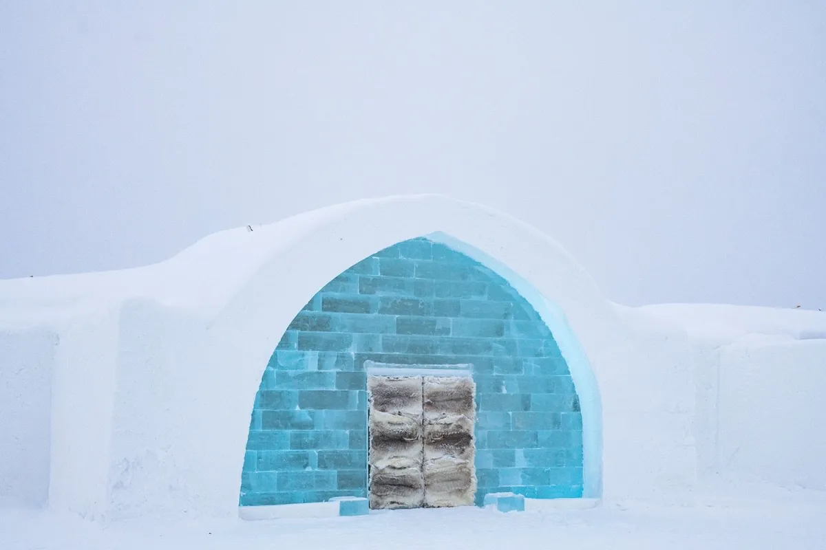 entrance to icehotel