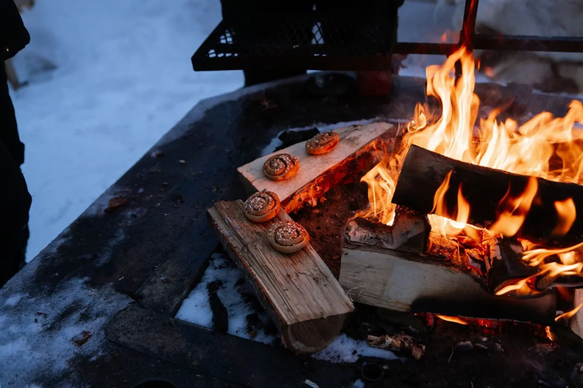 swedish fika by the campfire