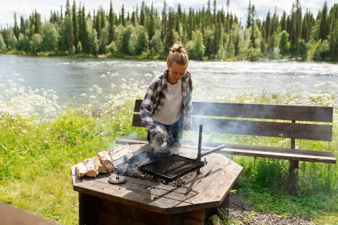 making coffee over an open fire